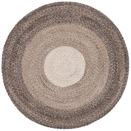 Safavieh Braided 3'-0" x 3'-0" Rug in Brown / Beige