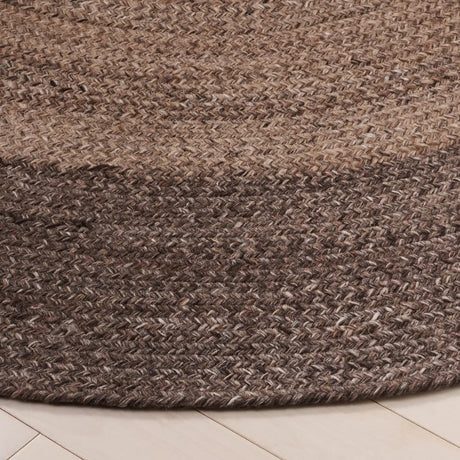 Safavieh Braided 5'-0" x 5'-0" Rug in Brown / Beige