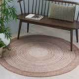 Safavieh Braided 5'-0" x 5'-0" Rug in Tan
