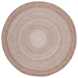 Safavieh Braided 5'-0" x 5'-0" Rug in Tan