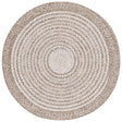 Safavieh Braided 3'-0" x 3'-0" Rug in Taupe