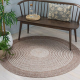Safavieh Braided 5'-0" x 5'-0" Rug in Taupe