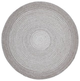 Safavieh Braided 5'-0" x 5'-0" Rug in Light Grey