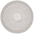 Safavieh Braided 3'-0" x 3'-0" Rug in Light Grey