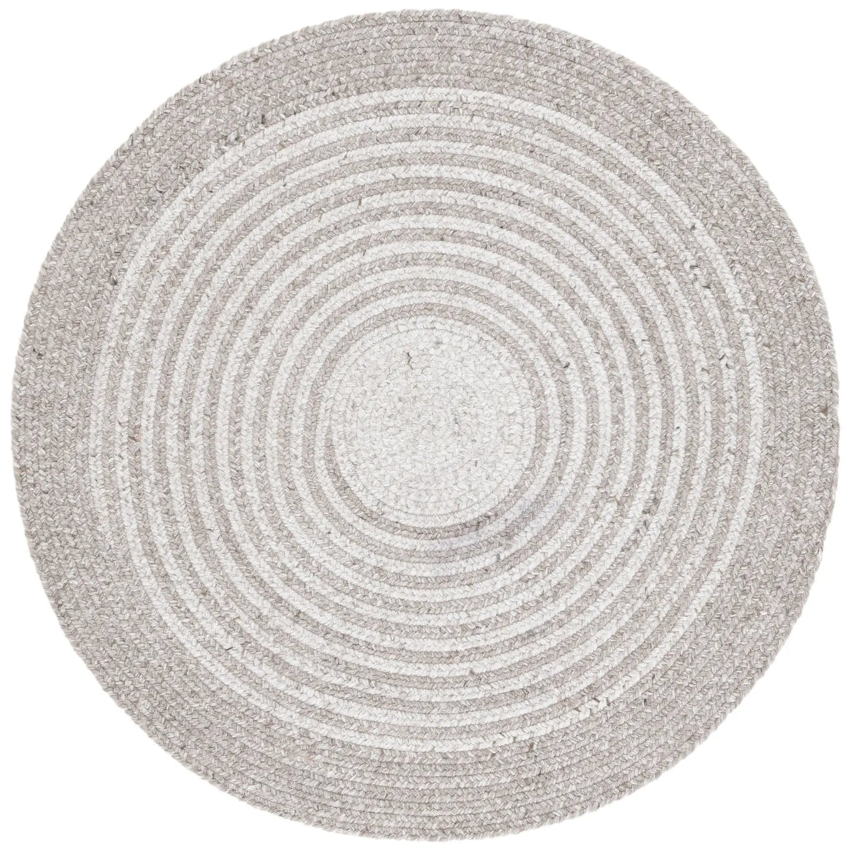 Safavieh Braided 3'-0" x 3'-0" Rug in Light Grey