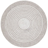 Safavieh Braided 3'-0" x 3'-0" Rug in Light Grey