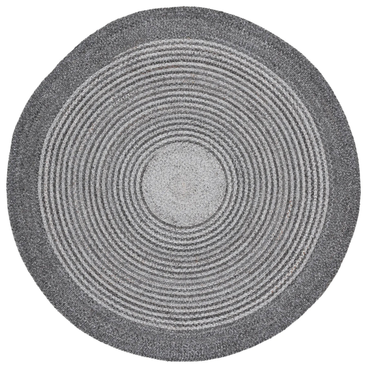 Safavieh Braided 5'-0" x 5'-0" Rug in Charcoal / Grey