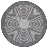 Safavieh Braided 5'-0" x 5'-0" Rug in Charcoal / Grey
