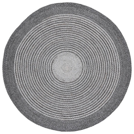 Safavieh Braided 5'-0" x 5'-0" Rug in Charcoal / Grey
