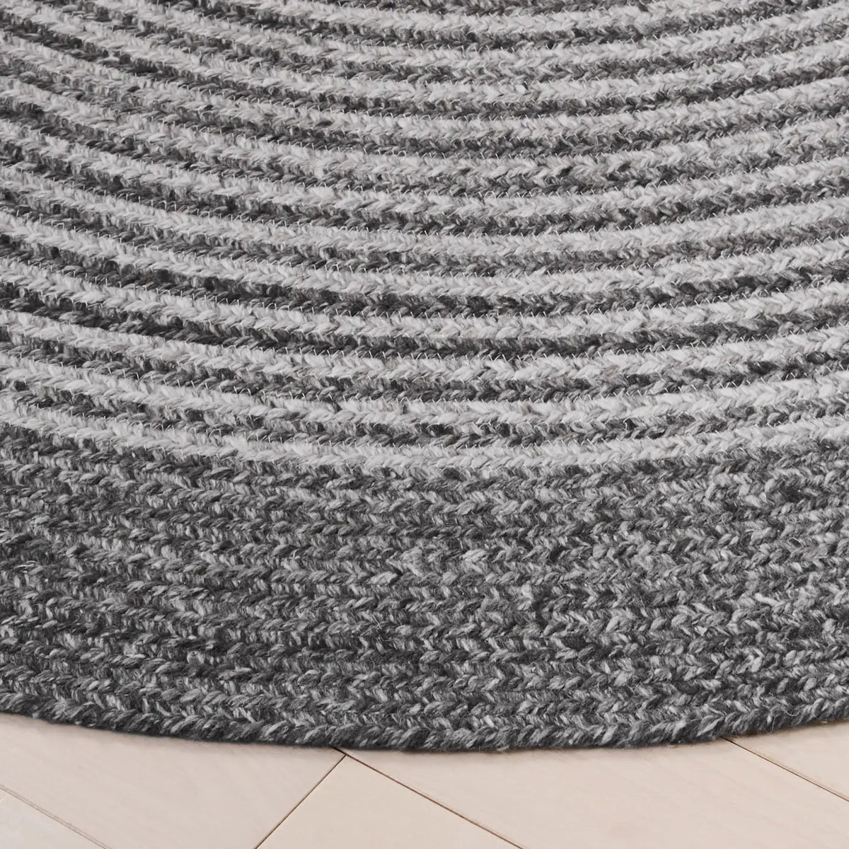 Safavieh Braided 5'-0" x 5'-0" Rug in Charcoal / Grey