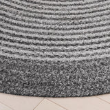 Safavieh Braided 5'-0" x 5'-0" Rug in Charcoal / Grey