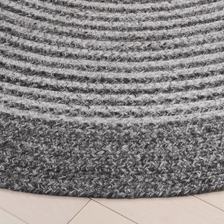 Safavieh Braided 5'-0" x 5'-0" Rug in Charcoal / Grey