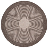 Safavieh Braided 5'-0" x 5'-0" Rug in Brown / Beige