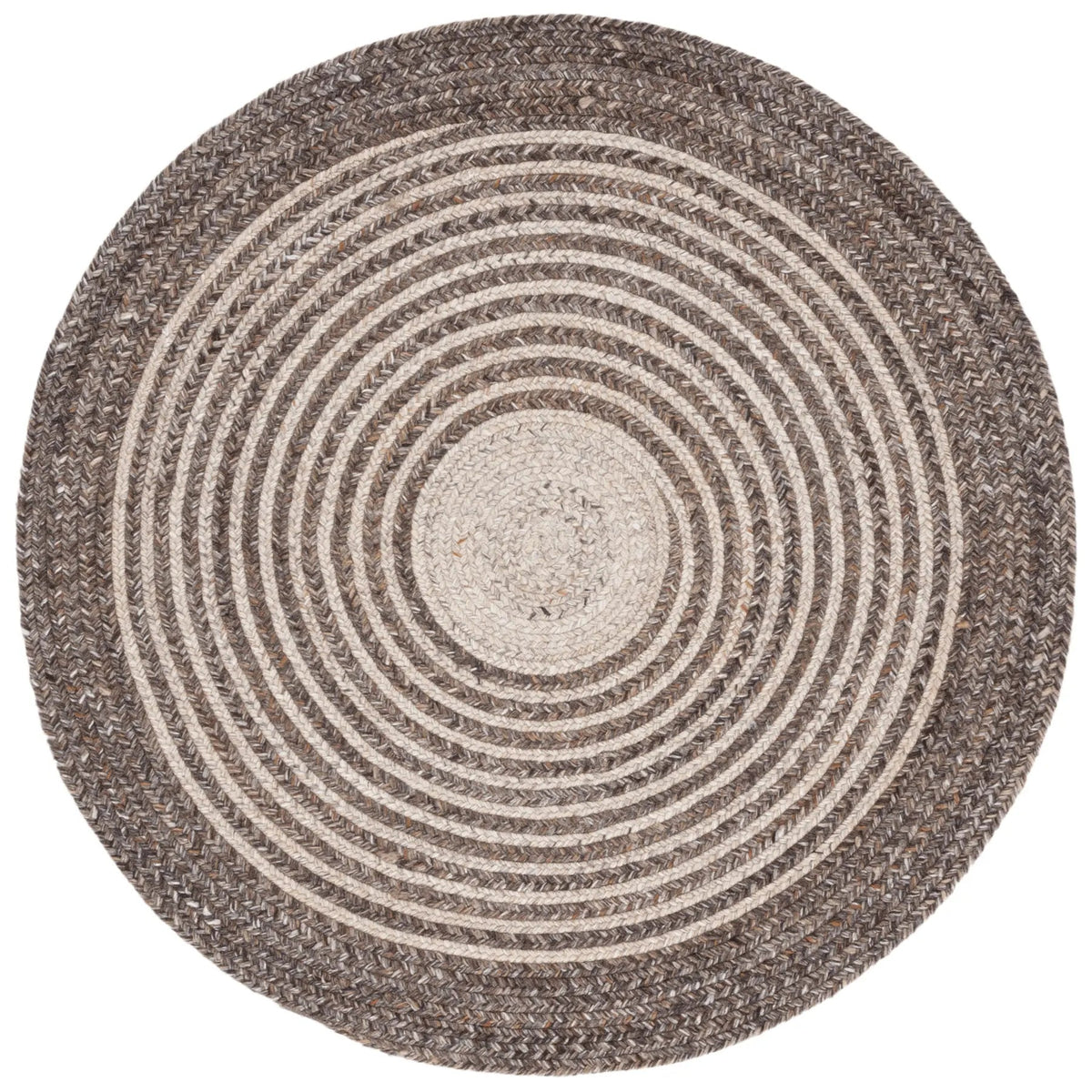Safavieh Braided 3'-0" x 3'-0" Rug in Brown / Beige