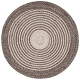 Safavieh Braided 3'-0" x 3'-0" Rug in Brown / Beige