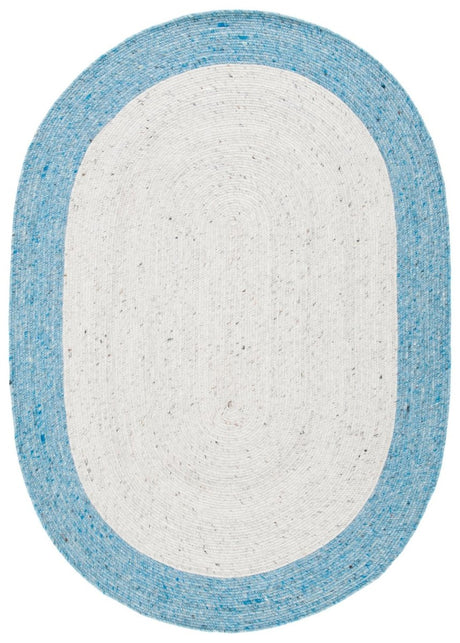 Safavieh Braided Brd902A Ivory/Blue Rugs.