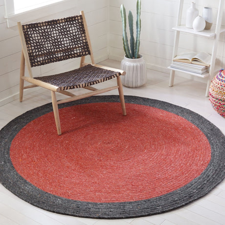 Safavieh Braided Brd902Q Red/Black Rugs.