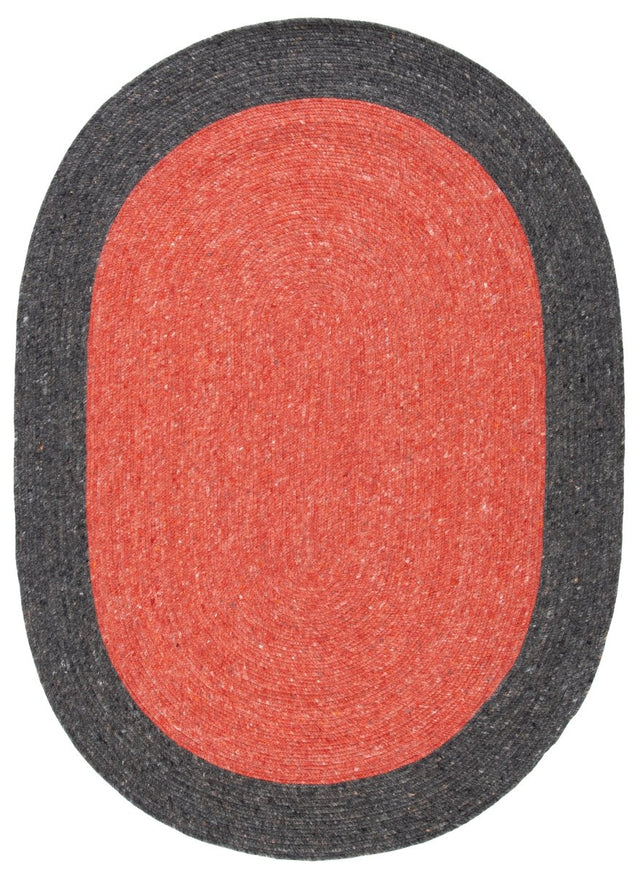 Safavieh Braided Brd902Q Red/Black Rugs.