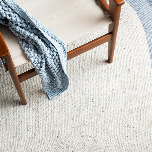 Safavieh Braided Brd903M Ivory/Blue Rugs.