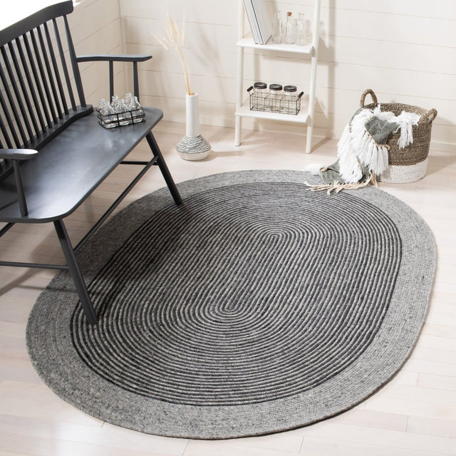 Safavieh Braided Brd904F Grey/Black Rugs.