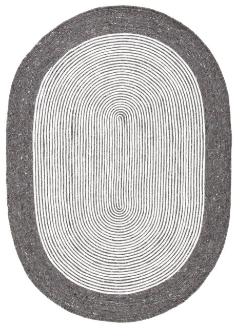 Safavieh Braided Brd904H Charcoal/Ivory Rugs.