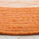 Safavieh Braided Brd904P Orange/Ivory Rugs.
