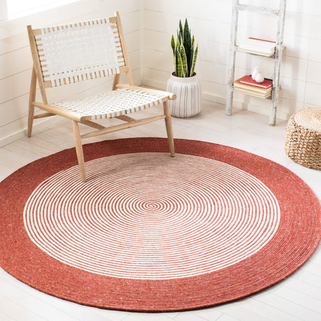 Safavieh Braided Brd904Q Red/Ivory Rugs.