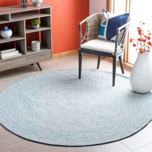 Safavieh Braided Brd905M Blue/Ivory Rugs.