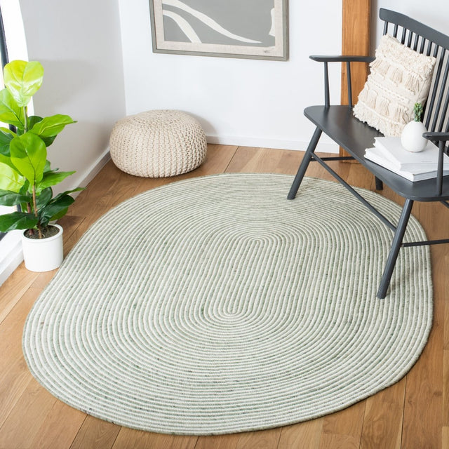 Safavieh Braided Brd905Y Green/Ivory Rugs.