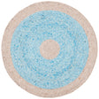 Safavieh Braided Brd908M Blue/Beige Rugs.