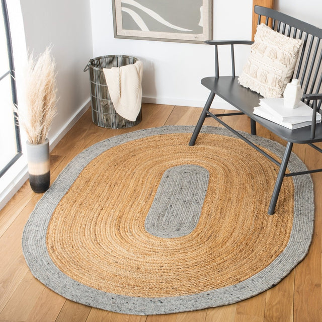 Safavieh Braided Brd910C Grey/Natural Rugs.