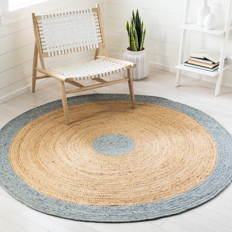 Safavieh Braided Brd910H Light Blue/Gold Rugs.