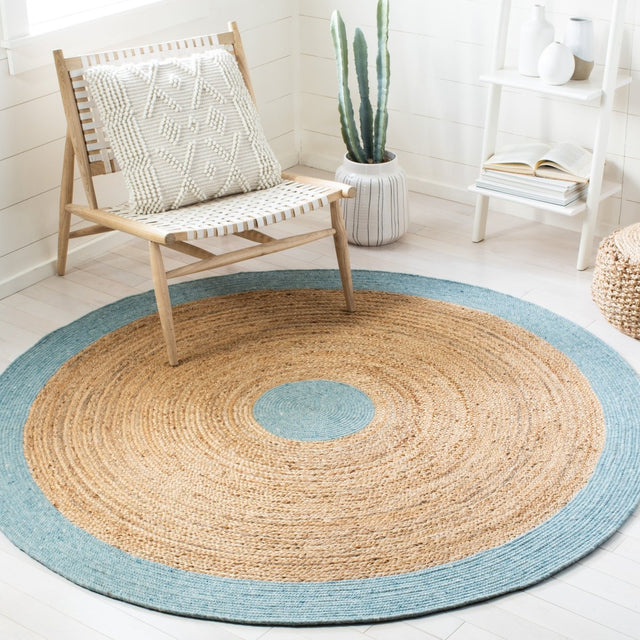 Safavieh Braided Brd910M Blue/Natural Rugs.