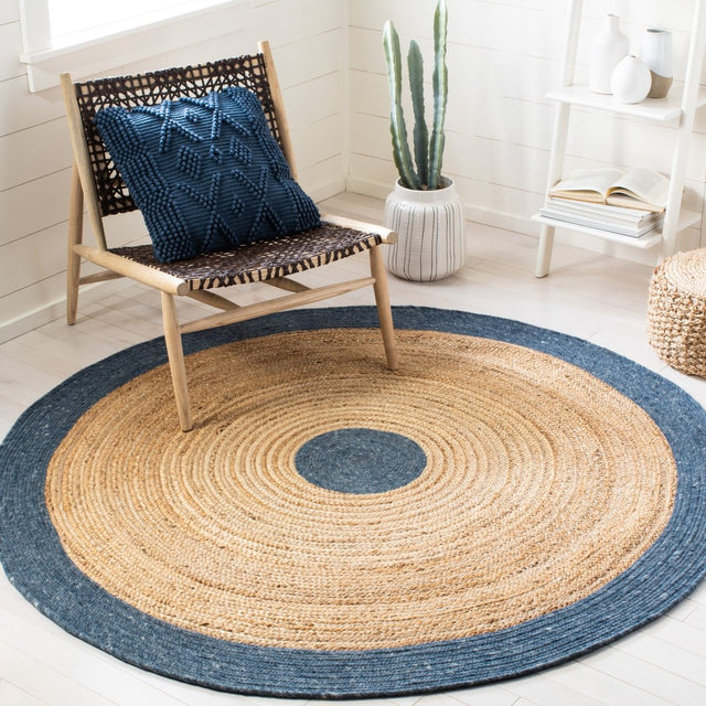 Safavieh Braided Brd910N Navy/Natural Rugs.