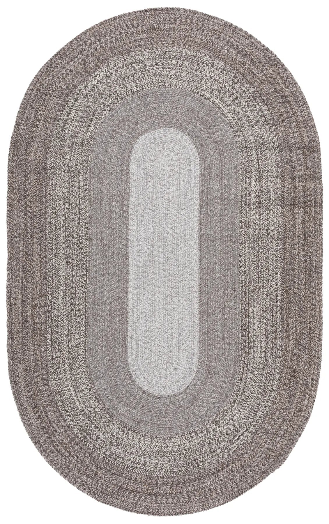 Safavieh Braided Fine Wool 5'-0" x 8'-0" Rug in Ivory / Brown