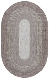 Safavieh Braided Fine Wool 5'-0" x 8'-0" Rug in Ivory / Brown