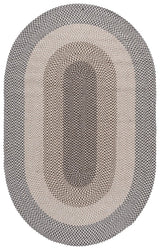 Safavieh Braided Fine Wool 5'-0" x 8'-0" Rug in Brown / Ivory