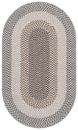 Safavieh Braided Fine Wool 3'-0" x 5'-0" Rug in Brown / Ivory