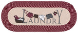 Safavieh Braided Posters 1'-8" x 4'-0" Rug in Beige / Burgundy Red