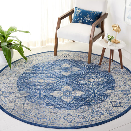Safavieh Brentwood Bnt800A Ivory/Navy Rug.