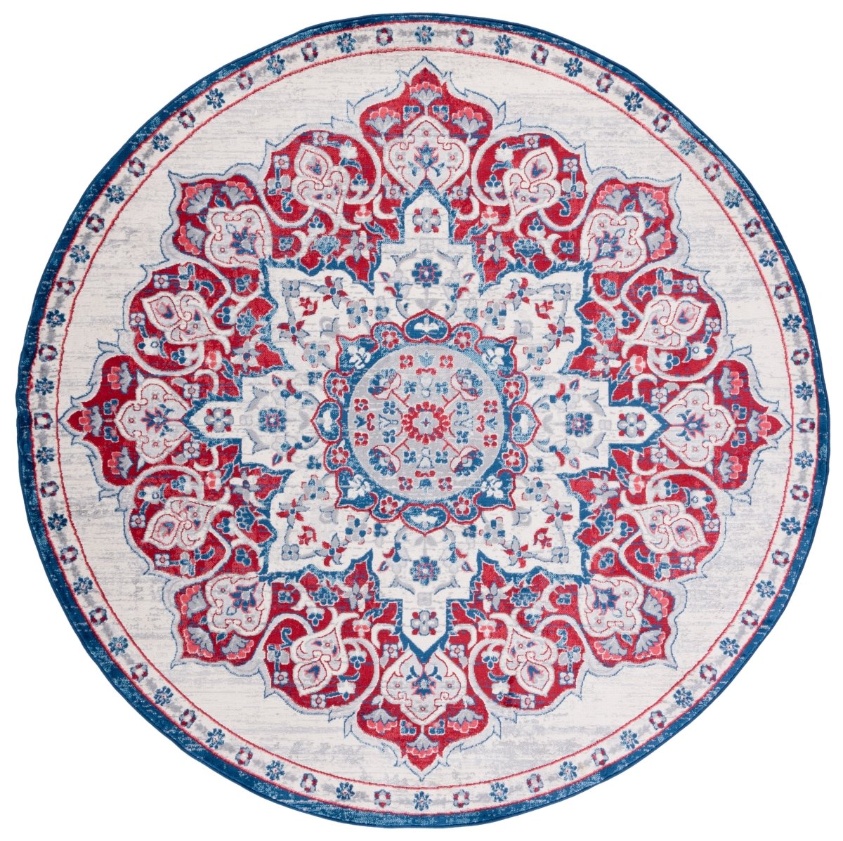 Safavieh Brentwood Bnt802A Ivory/Red Rug.