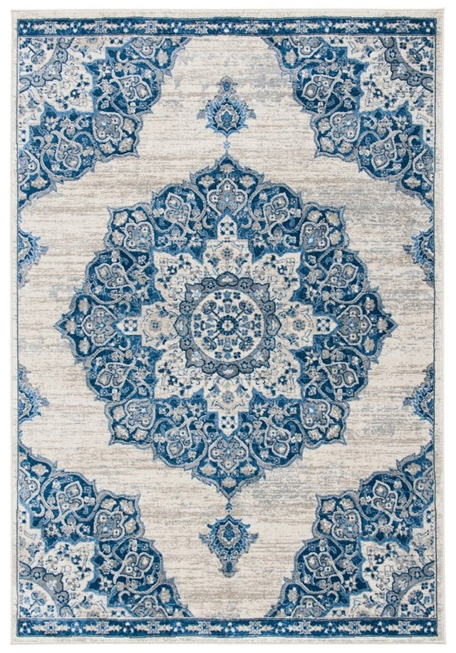 Safavieh Brentwood Bnt802D Ivory/Navy Rug.