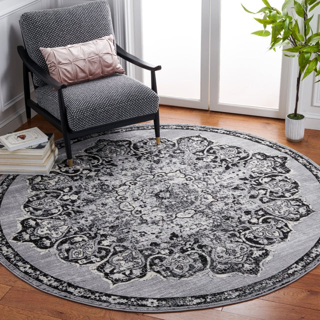 Safavieh Brentwood Bnt802H Grey/Black Rug.