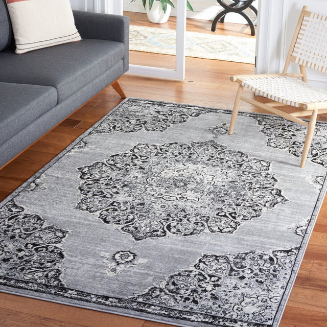 Safavieh Brentwood Bnt802H Grey/Black Rug.