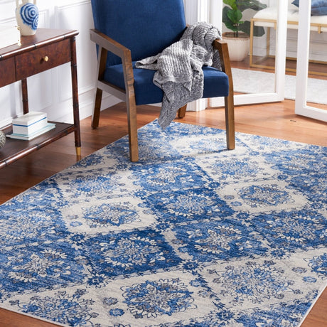 Safavieh Brentwood Bnt806A Ivory/Blue Rug.