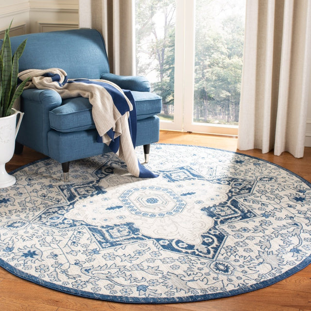 Safavieh Brentwood Bnt816D Cream/Blue Rugs.