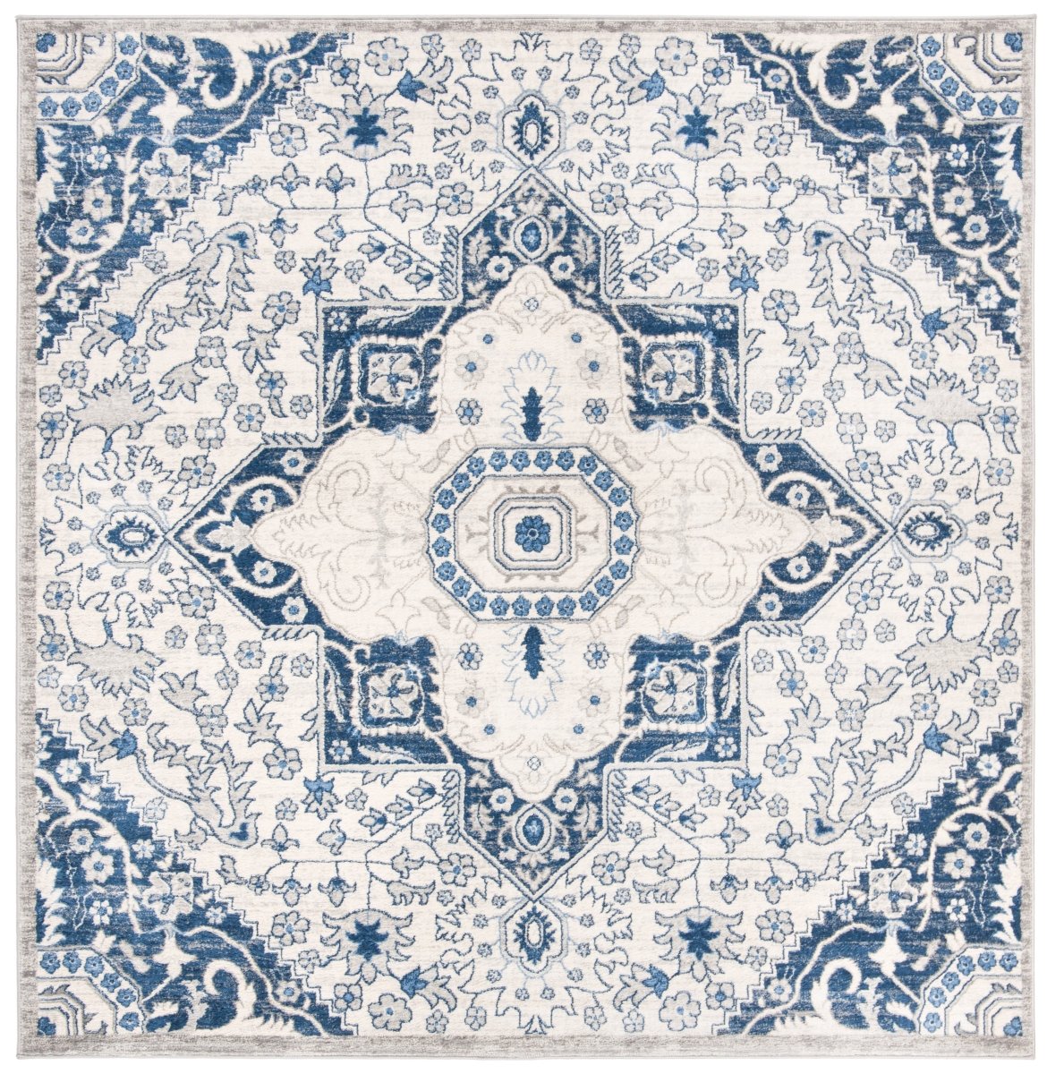 Safavieh Brentwood Bnt816D Cream/Blue Rugs.