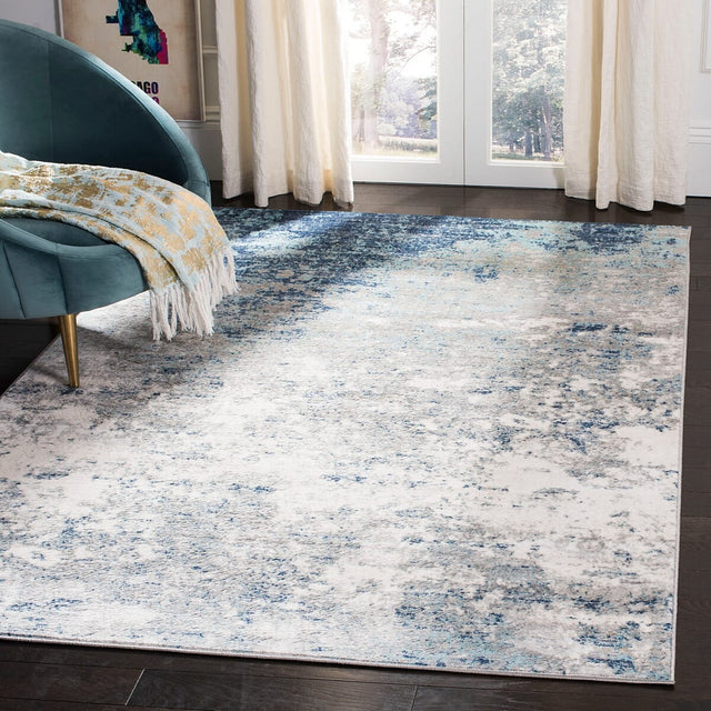 Safavieh Brentwood Bnt822F Light Grey/Blue Rug.