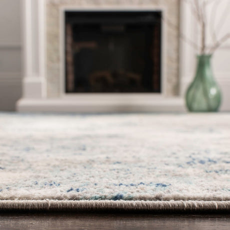 Safavieh Brentwood Bnt822F Light Grey/Blue Rug.