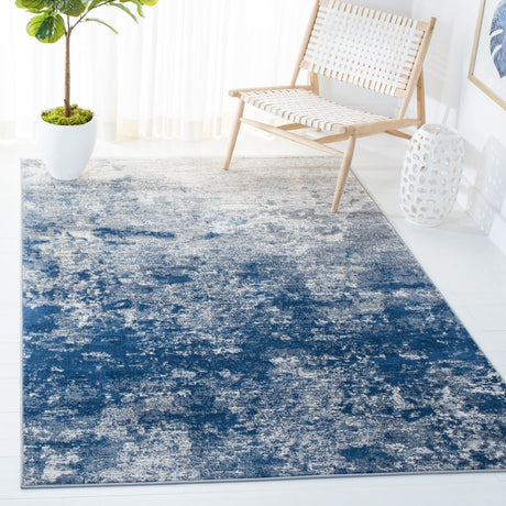 Safavieh Brentwood Bnt822G Grey/Navy Rug.